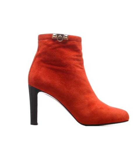 hermes red ankle boots|hermes high heel boots.